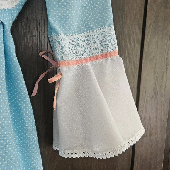 Montgomery Ward Dress Prairie Cottage Core Lace Bell Sleeve princess costume - Picture 5 of 16